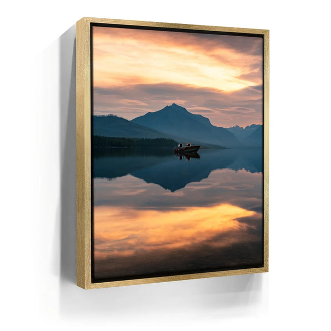 Featured image 7 for Lone Boat at Sunrise - Lake Mcdonald