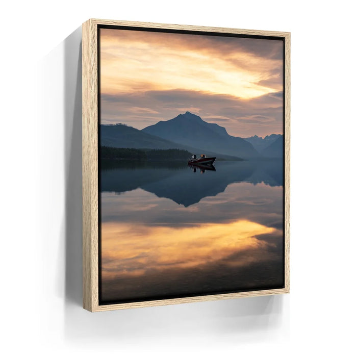 Featured image 9 for Lone Boat at Sunrise - Lake Mcdonald