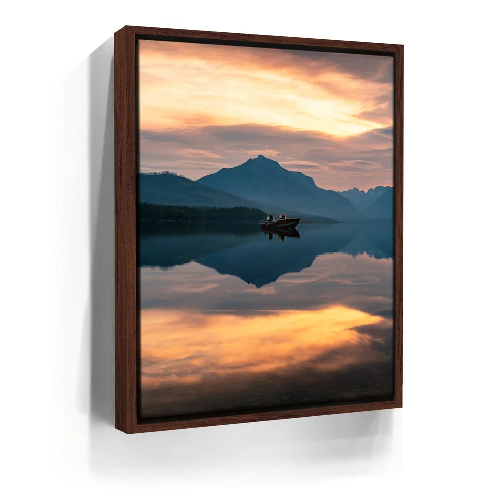 Featured image 10 for Lone Boat at Sunrise - Lake Mcdonald