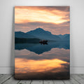 Featured image 1 for Lone Boat at Sunrise - Lake Mcdonald