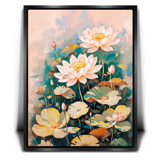 Lotus Patch I Posters, Prints, & Visual Artwork TheGoatWallArt