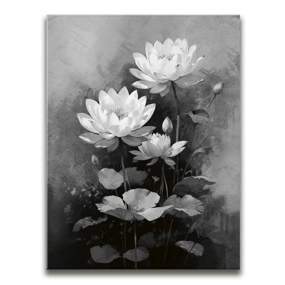 Featured image 1 for Lotus Patch II - Black and White