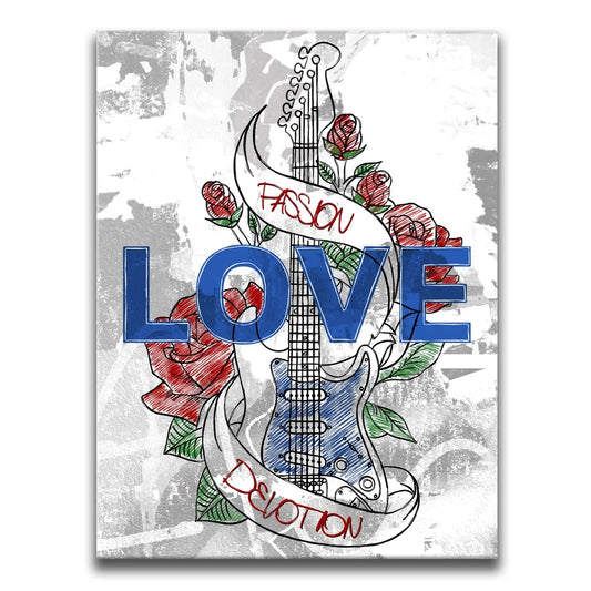 Love Blue - Sketch Posters, Prints, & Visual Artwork TheGoatWallArt PORTRAIT 18x24 0.75" STANDARD