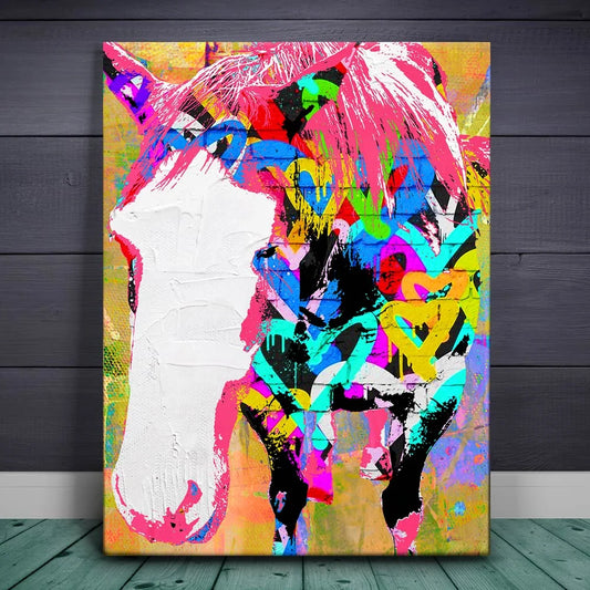 Love Horse Posters, Prints, & Visual Artwork TheGoatWallArt PORTRAIT 18x24 0.75" STANDARD