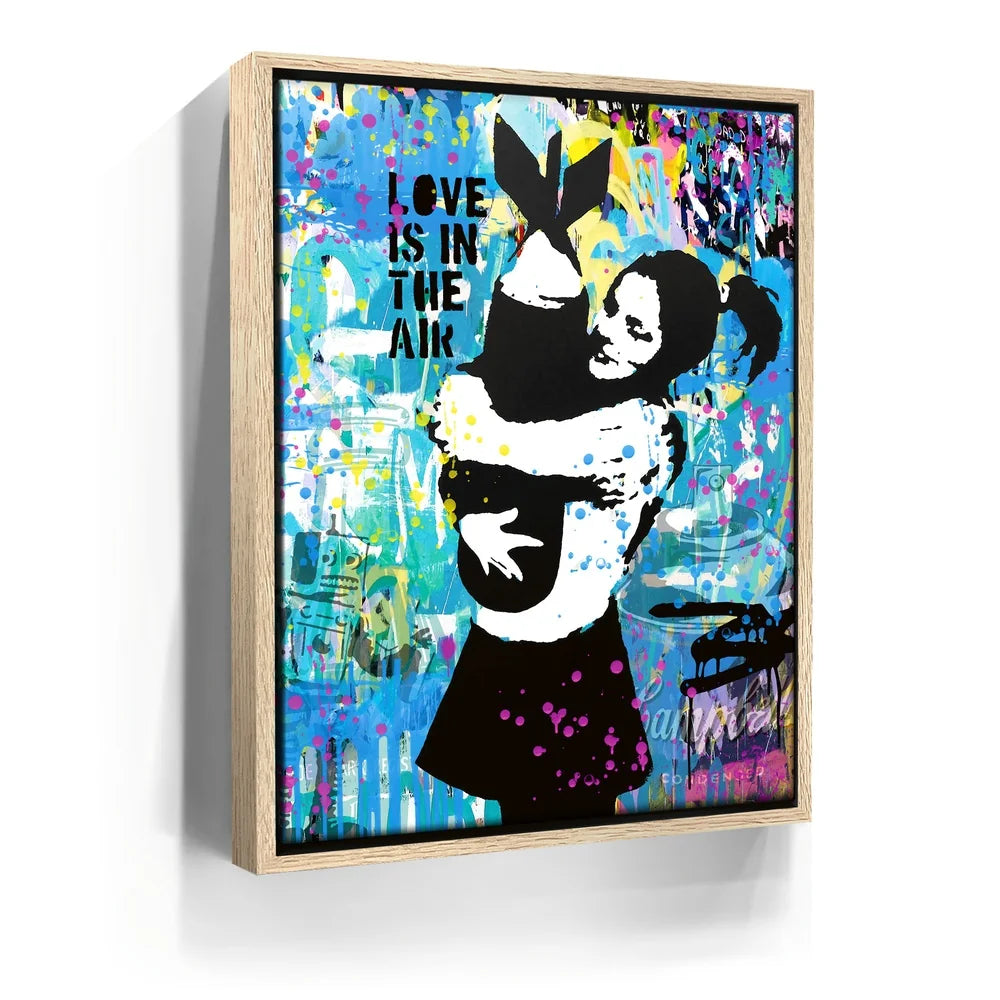 Love Is In The Air - Banksy Warhol Mashup – TheGOATWallArt