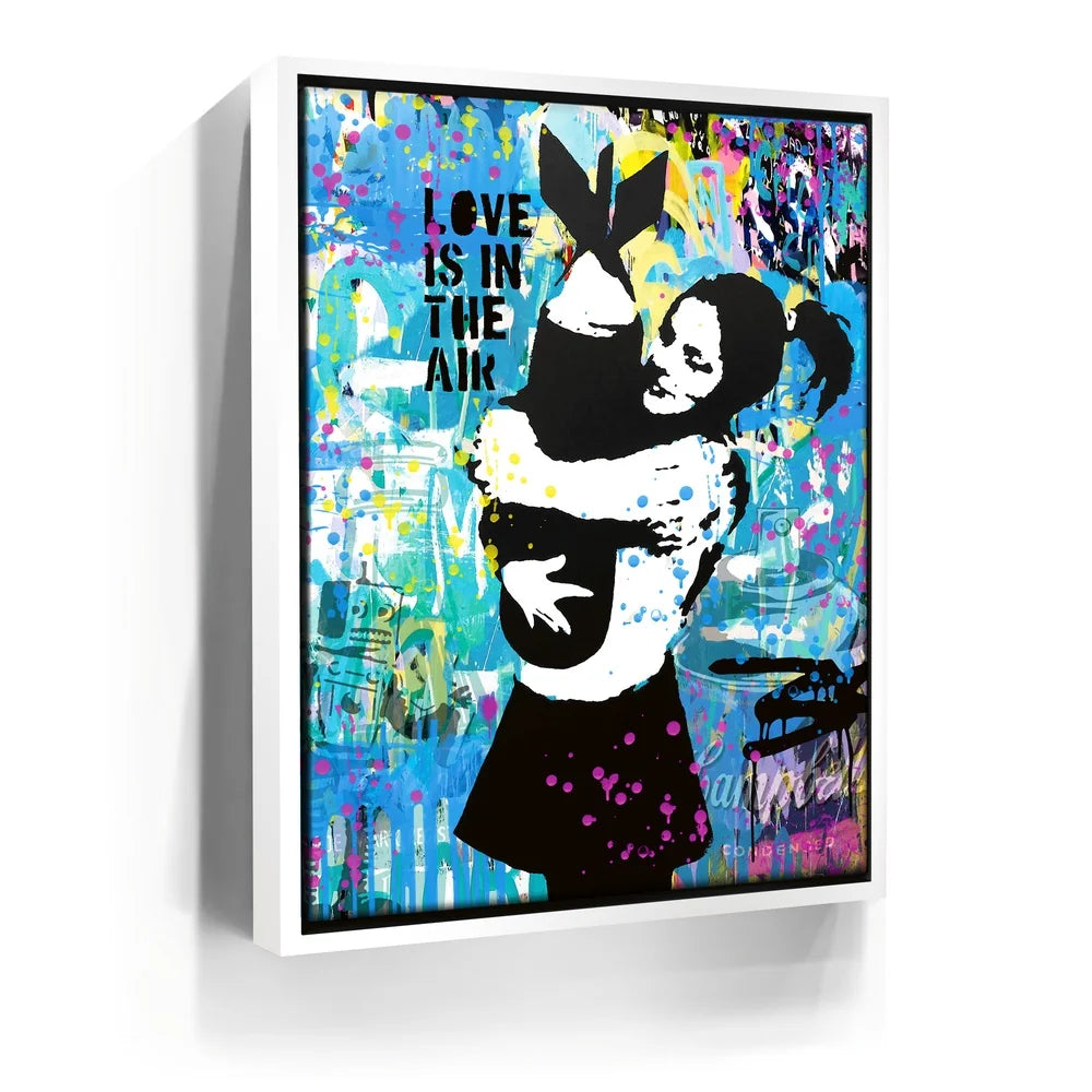 Love Is In The Air - Banksy Warhol Mashup – TheGOATWallArt