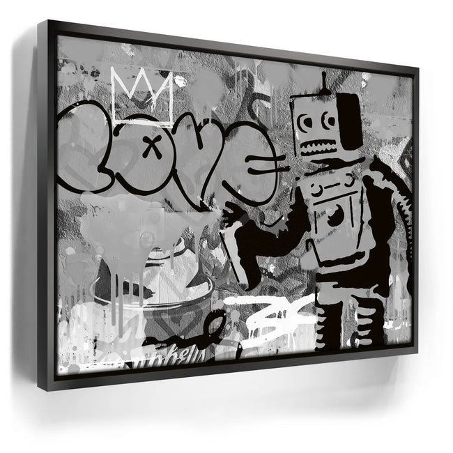 Featured image 5 for Love Robot - Banksy Warhol Mashup - B & W