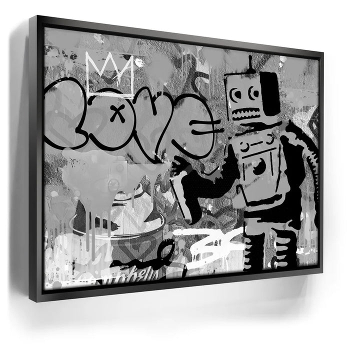 Featured image 5 for Love Robot - Banksy Warhol Mashup - B & W