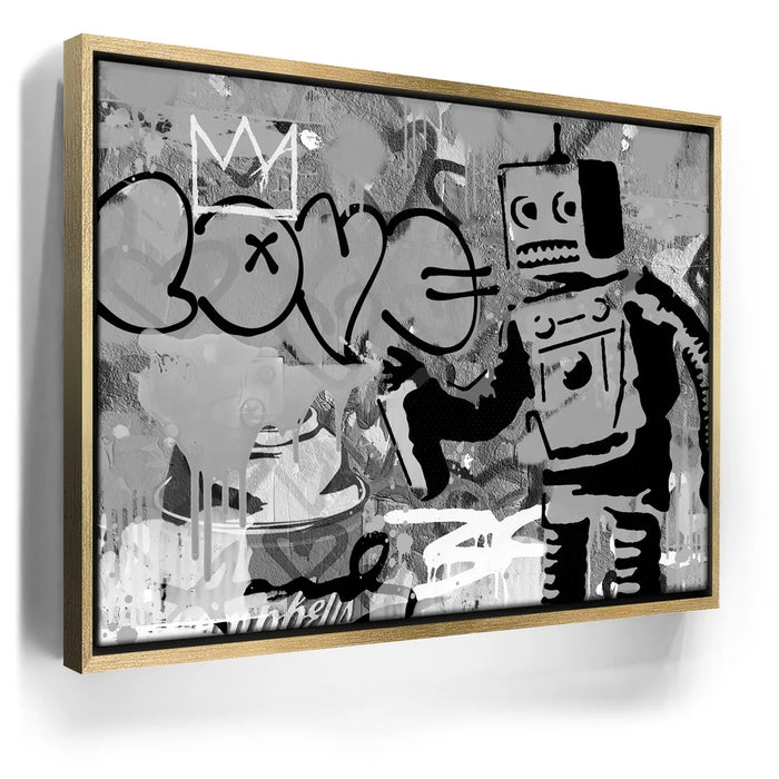 Featured image 7 for Love Robot - Banksy Warhol Mashup - B & W