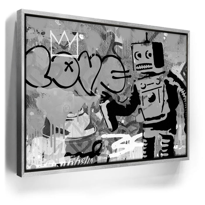 Featured image 8 for Love Robot - Banksy Warhol Mashup - B & W