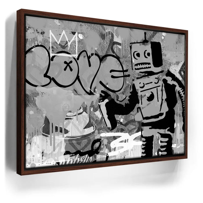 Featured image 10 for Love Robot - Banksy Warhol Mashup - B & W