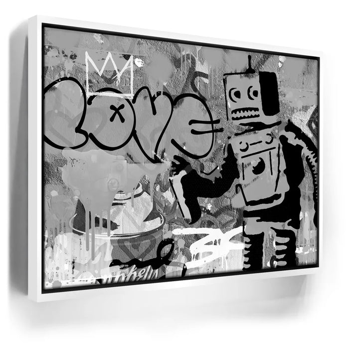 Featured image 6 for Love Robot - Banksy Warhol Mashup - B & W