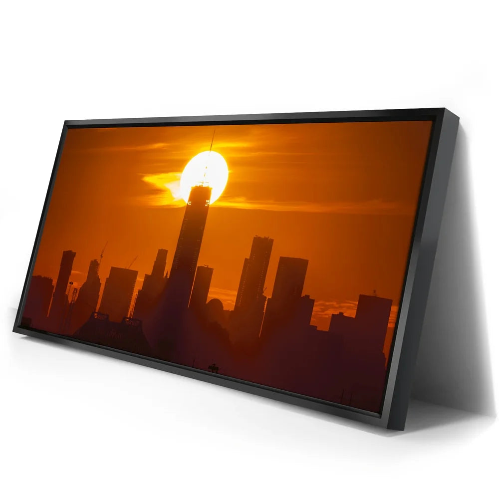 Featured image 2 for Lower Manhattan Sklyine Panorama And The Sun As Its Crown