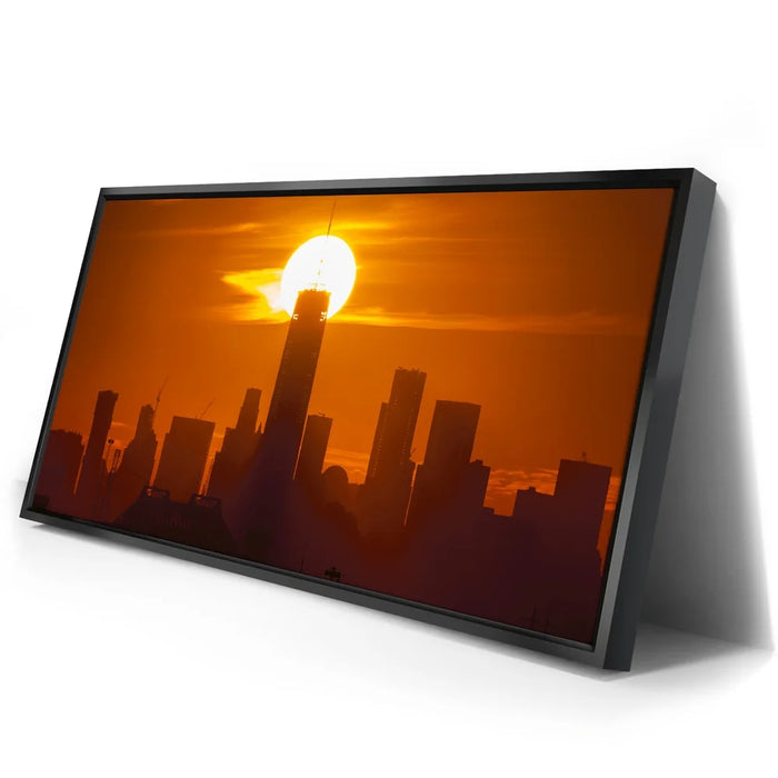 Featured image 2 for Lower Manhattan Sklyine Panorama And The Sun As Its Crown