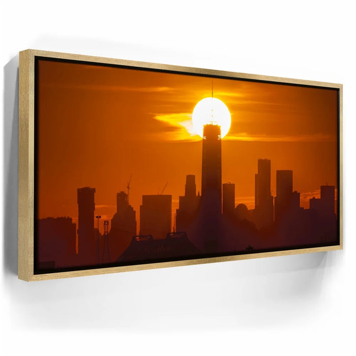 Featured image 7 for Lower Manhattan Sklyine Panorama And The Sun As Its Crown