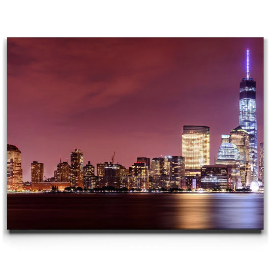 Lower Manhattan Skyline - 1 Of 2 Posters, Prints, & Visual Artwork TheGoatWallArt LANDSCAPE 24x18 0.75" STANDARD