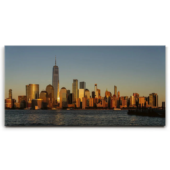 Featured image 1 for Lower Manhattan Skyline Panoramic View From Jersey City At Golden Hour