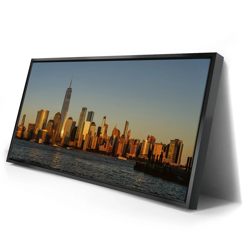 Featured image 2 for Lower Manhattan Skyline Panoramic View From Jersey City At Golden Hour