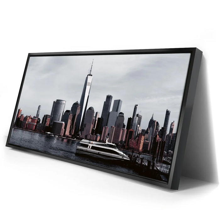 Featured image 2 for Lower Manhattan Skyline Panoramic View With Ferry Boat