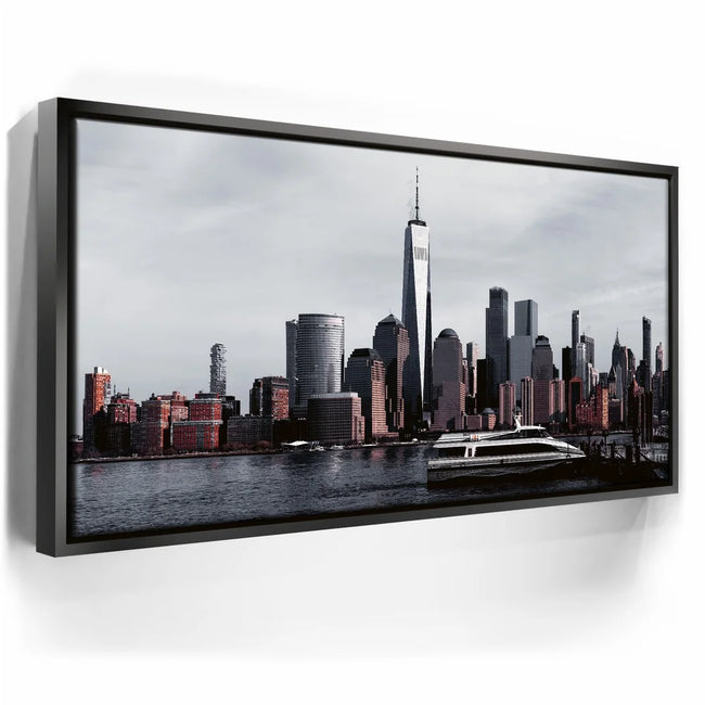 Featured image 5 for Lower Manhattan Skyline Panoramic View With Ferry Boat