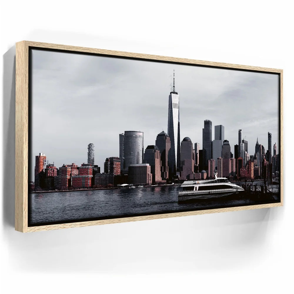 Featured image 9 for Lower Manhattan Skyline Panoramic View With Ferry Boat