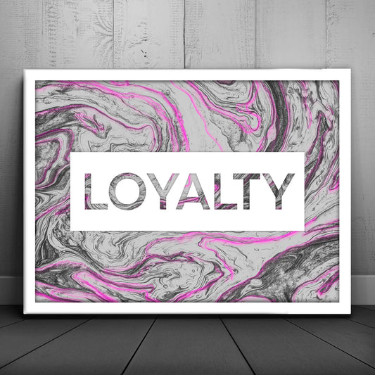 Loyalty - Marble III Posters, Prints, & Visual Artwork TheGoatWallArt LANDSCAPE 24x18 0.75" STANDARD