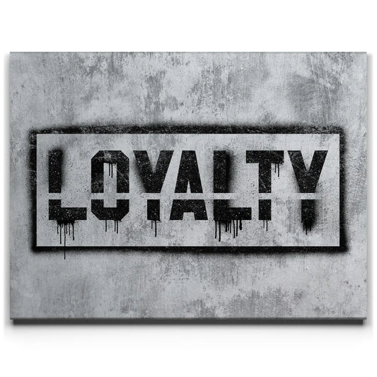 Loyalty Stencil - II Posters, Prints, & Visual Artwork TheGoatWallArt LANDSCAPE 24x18 0.75" STANDARD