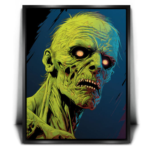 Luminous Zombie Gaze Posters, Prints, & Visual Artwork TheGoatWallArt PORTRAIT 18x24 1.70" BLACK FRAME