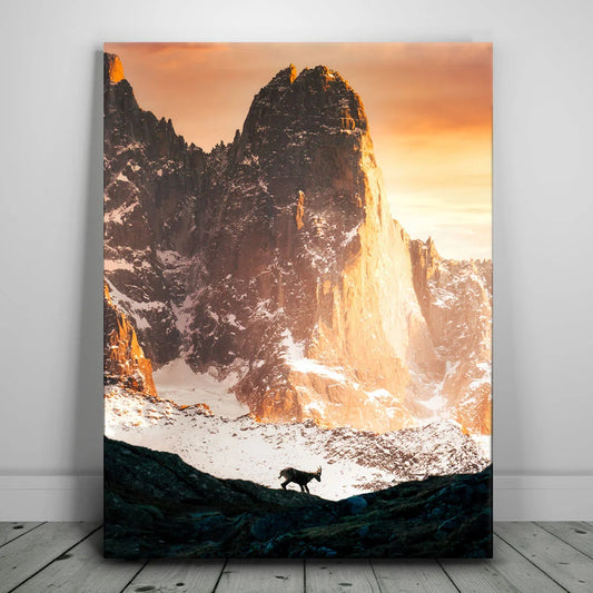 Magestic - Les Drus - French Alps Posters, Prints, & Visual Artwork TheGoatWallArt PORTRAIT 18x24 0.75" STANDARD