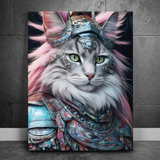 Maine Coon Purrsader Posters, Prints, & Visual Artwork TheGoatWallArt PORTRAIT 18x24 0.75" STANDARD