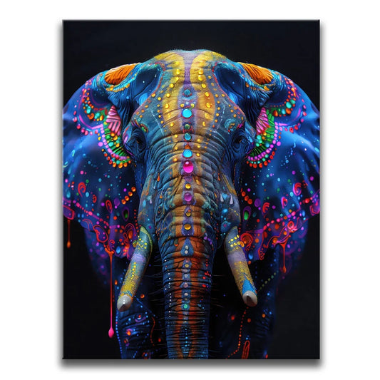 Majestic Ceremonial Elephant Posters, Prints, & Visual Artwork TheGoatWallArt PORTRAIT 18x24 0.75" STANDARD