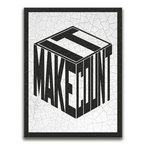 Make It Count - Cracked Paint - Black