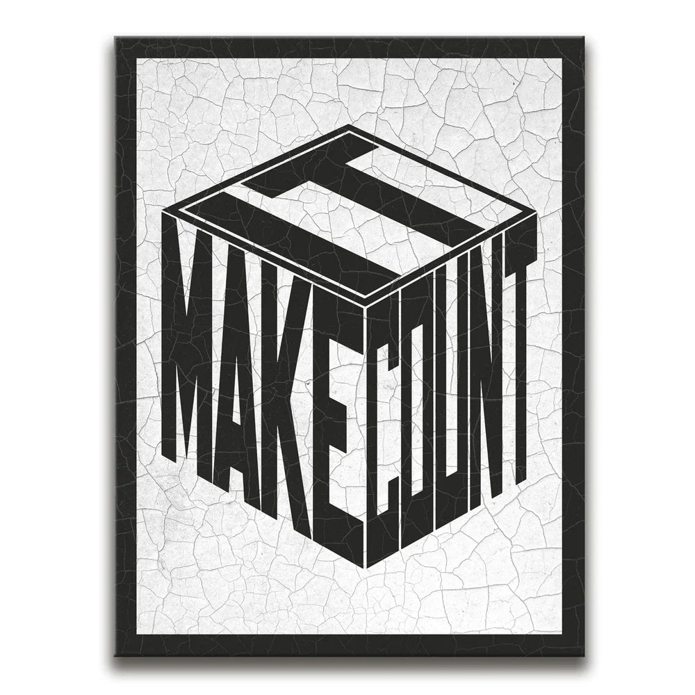 Featured image 1 for Make It Count - Cracked Paint - Black