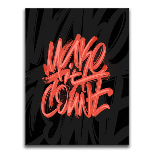 Make It Count - Red - Calligraphy