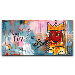 Make Love Not War - Basquiat Inspired