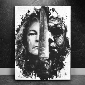 Michael Myers Canvas Set - Black & White