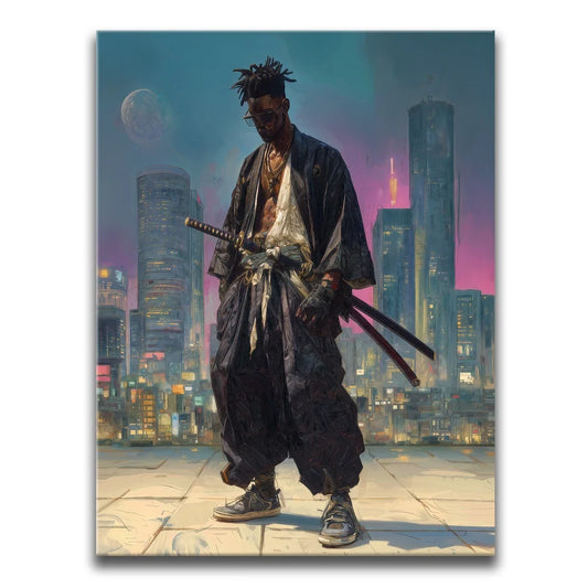 Midnight Katana Posters, Prints, & Visual Artwork TheGoatWallArt PORTRAIT 18x24 0.75" STANDARD