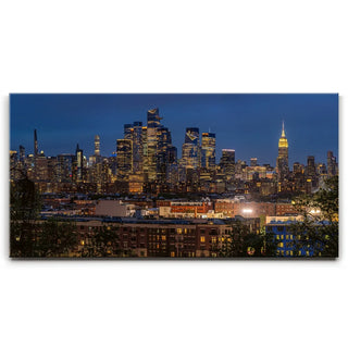 Midtown Manhattan And Hudson Yards At Night Panoramic