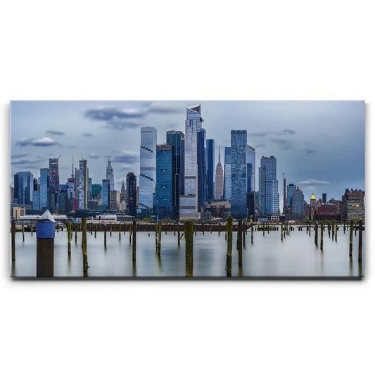Midtown Manhattan And Hudson Yards In Daylight Panoramic Posters, Prints, & Visual Artwork TheGoatWallArt LANDSCAPE - WIDE 30x15 0.75" STANDARD