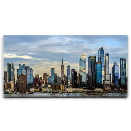 Midtown Manhattan Skyline Panoramic View - 2 Of 2 Posters, Prints, & Visual Artwork TheGoatWallArt LANDSCAPE - WIDE 30x15 0.75" STANDARD