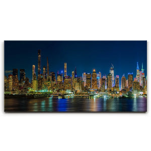 Midtown Manhattan Skyline Panoramic View At Night - 1 Of 2