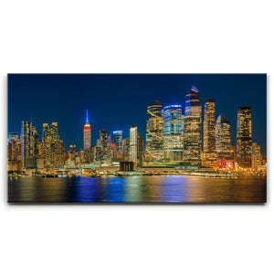 Midtown Manhattan Skyline Panoramic View At Night - 2 Of 2