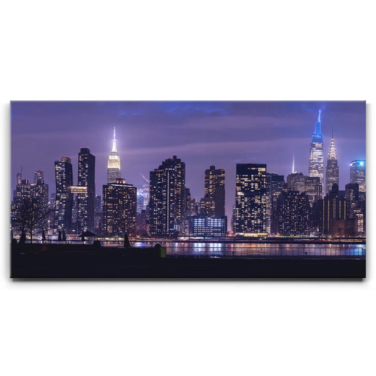 Midtown Manhattan Skyline Panoramic View From Long Island City - 1 Of 2 Posters, Prints, & Visual Artwork TheGoatWallArt LANDSCAPE - WIDE 30x15 0.75" STANDARD