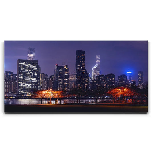 Midtown Manhattan Skyline Panoramic View From Long Island City - 2 Of 2 Posters, Prints, & Visual Artwork TheGoatWallArt LANDSCAPE - WIDE 30x15 0.75" STANDARD