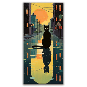 Minimalist Black Cat