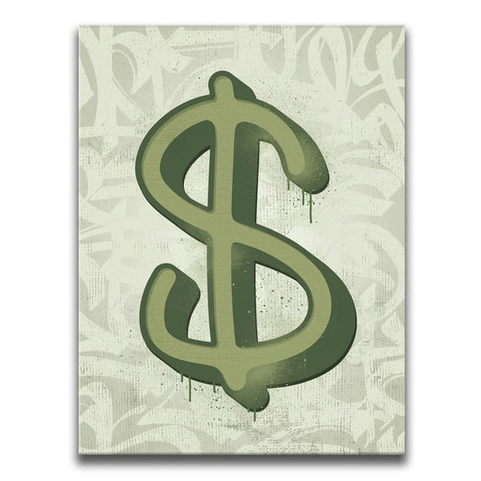Money I - Calligraphy Posters, Prints, & Visual Artwork TheGoatWallArt PORTRAIT 18x24 0.75" STANDARD