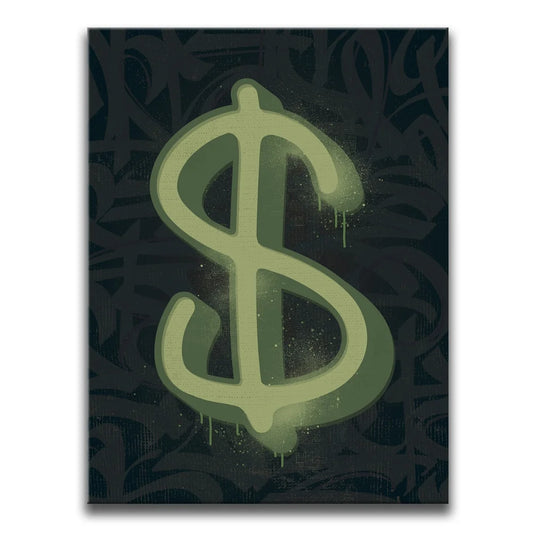 Money II - Calligraphy Posters, Prints, & Visual Artwork TheGoatWallArt PORTRAIT 18x24 0.75" STANDARD