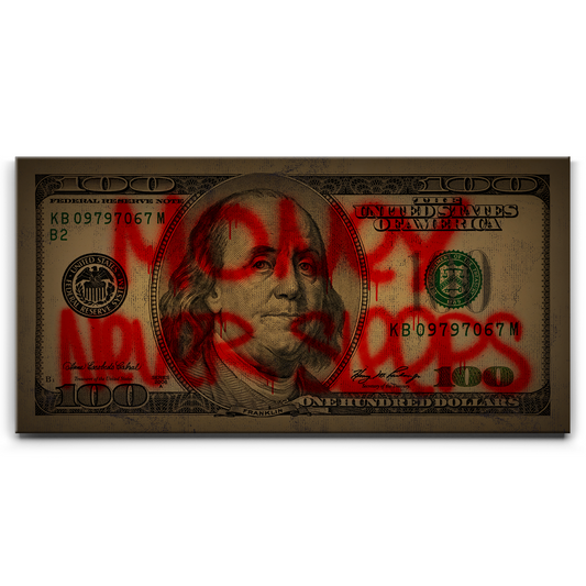 Money Never Sleeps Posters, Prints, & Visual Artwork TheGoatWallArt LANDSCAPE - WIDE 30x15 0.75" STANDARD