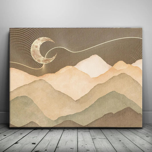 Moonlit Dreamscape - Boho Posters, Prints, & Visual Artwork TheGoatWallArt LANDSCAPE 24x18 0.75" STANDARD