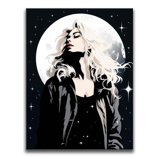 Moonlit Muse Posters, Prints, & Visual Artwork TheGoatWallArt PORTRAIT 18x24 0.75" STANDARD
